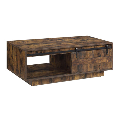 Bellarosa Rustic Oak Finish Coffee Table - 1st Choice Furniture Direct