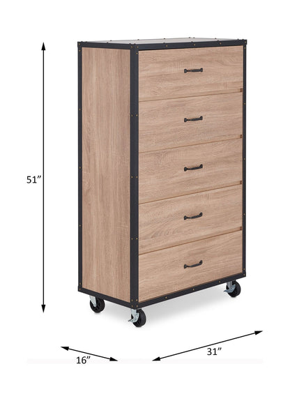 Bemis Weathered Light Oak Finish Chest - 1st Choice Furniture Direct
