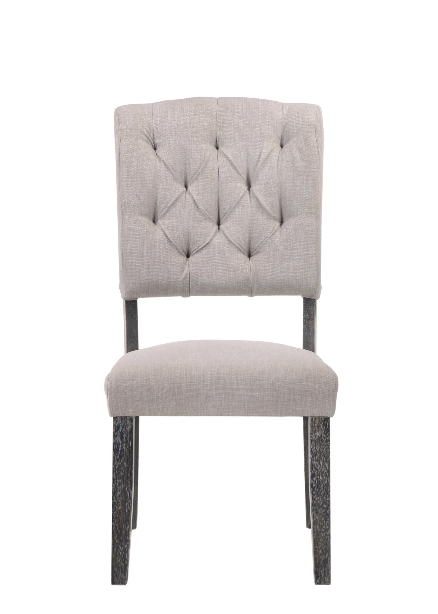 Bernard Beige Linen & Weathered Gray Oak Finish Side Chair (Set of 2) - 1st Choice Furniture Direct