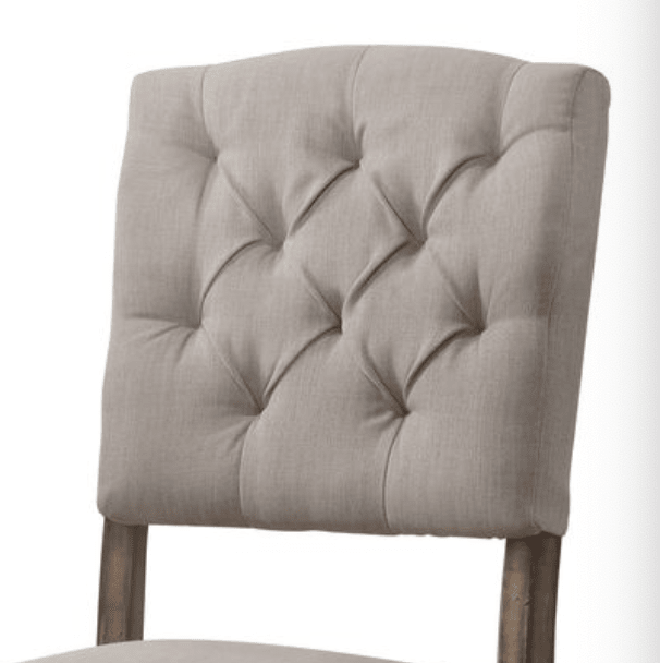 Bernard Beige Linen & Weathered Oak Finish Side Chair (Set of 2) - 1st Choice Furniture Direct