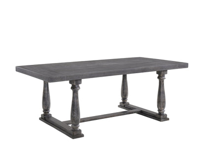Bernard Weathered Gray Oak Finish Dining Table - 1st Choice Furniture Direct