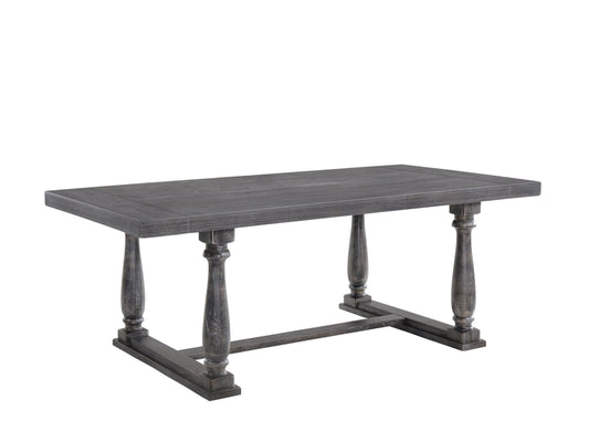 Bernard Weathered Gray Oak Finish Dining Table - 1st Choice Furniture Direct