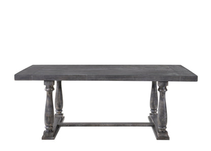 Bernard Weathered Gray Oak Finish Dining Table - 1st Choice Furniture Direct