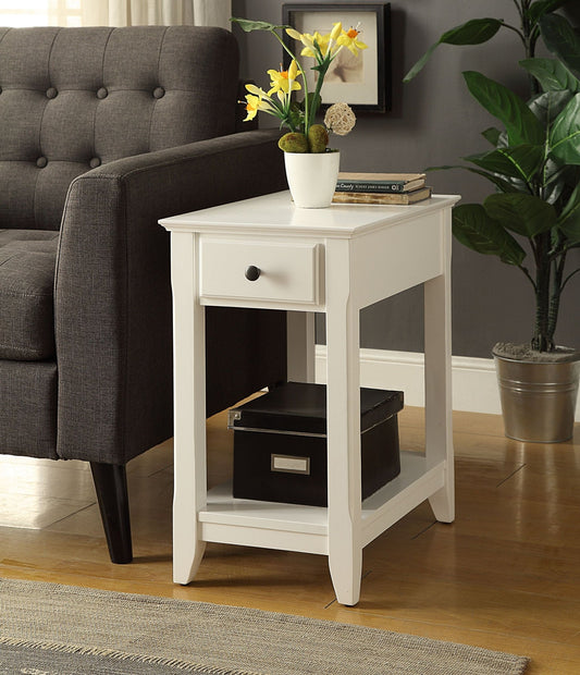 Bertie White Finish Accent Table - 1st Choice Furniture Direct