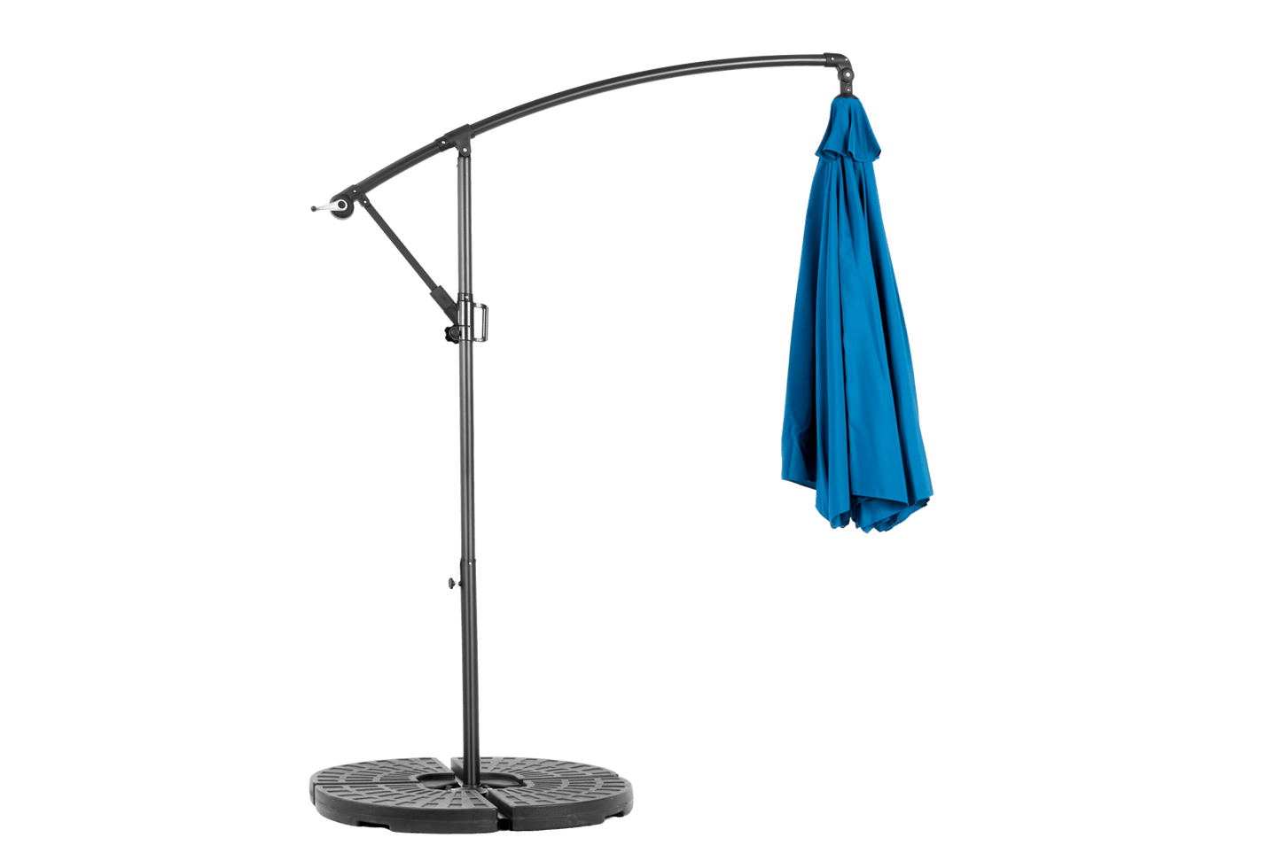 Best Choice Products 10ft Offset Hanging Market Patio Umbrella w/Easy Tilt Adjustment, Polyester Shade, 8 Ribs for Backyard, Poolside - ( Dark blue ) (No Base) - 1st Choice Furniture Direct