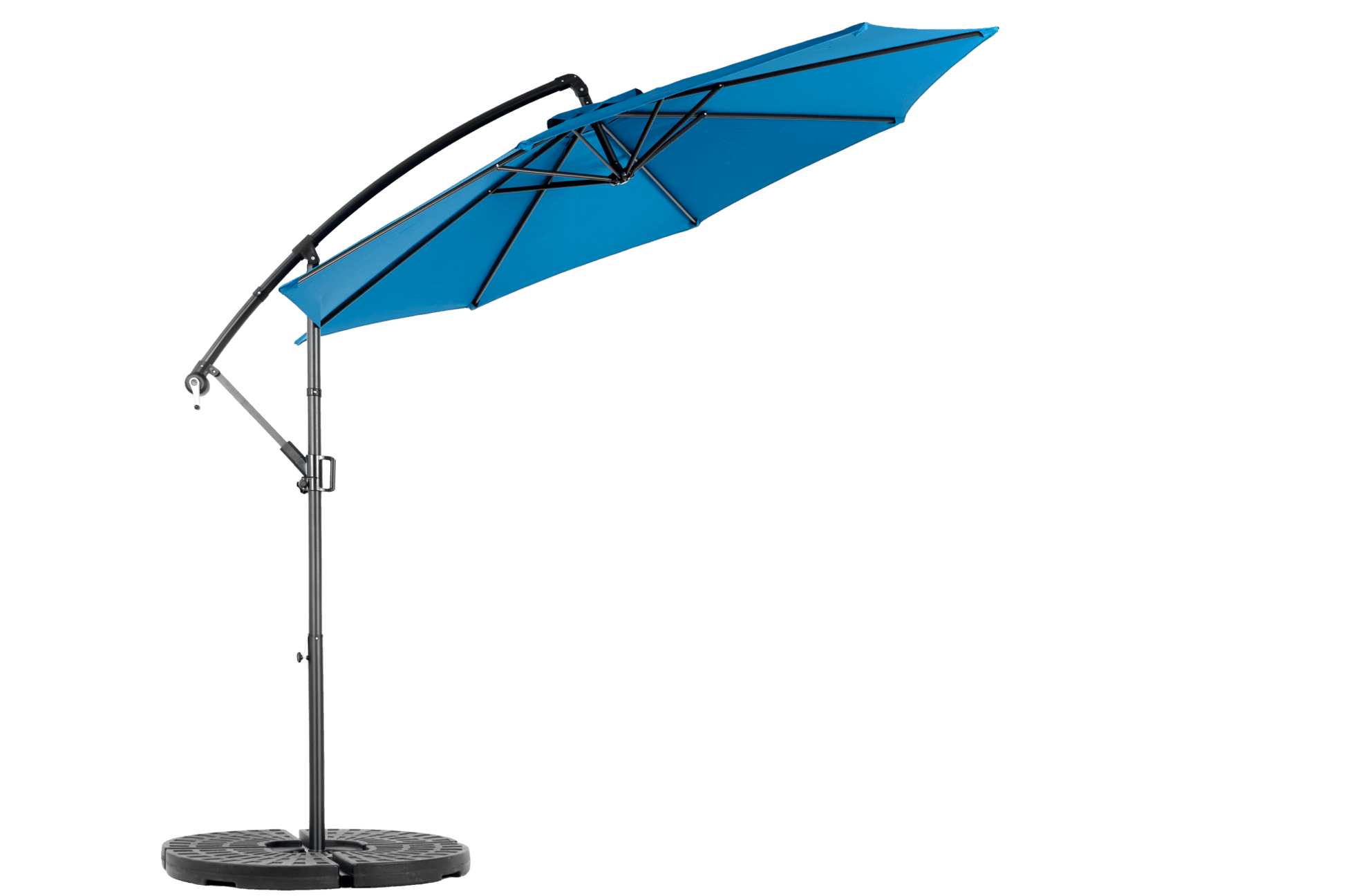 Best Choice Products 10ft Offset Hanging Market Patio Umbrella w/Easy Tilt Adjustment, Polyester Shade, 8 Ribs for Backyard, Poolside - ( Dark blue ) (No Base) - 1st Choice Furniture Direct