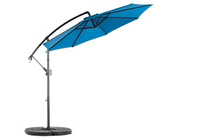 Best Choice Products 10ft Offset Hanging Market Patio Umbrella w/Easy Tilt Adjustment, Polyester Shade, 8 Ribs for Backyard, Poolside - ( Dark blue ) (No Base) - 1st Choice Furniture Direct