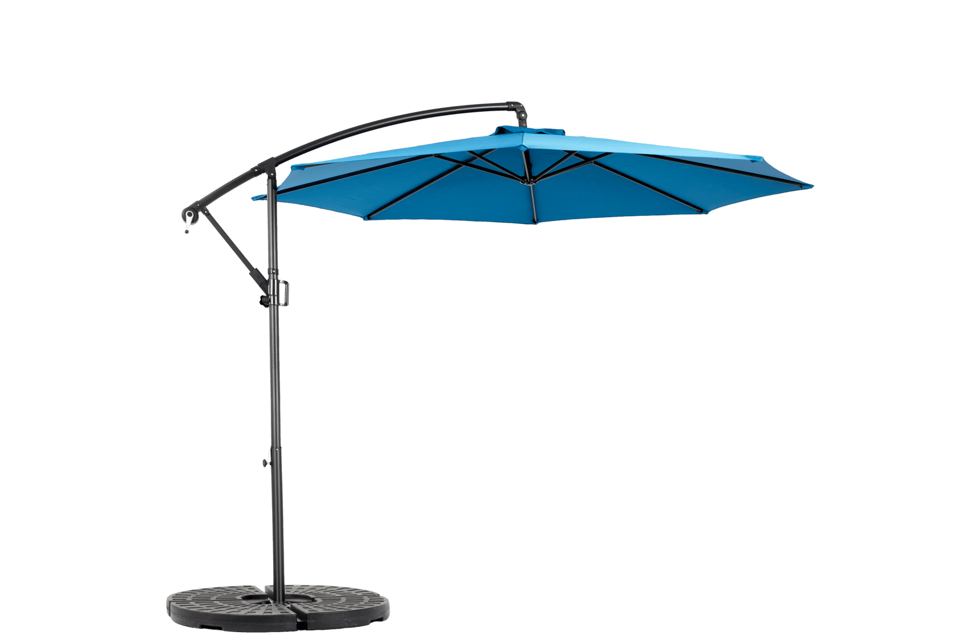 Best Choice Products 10ft Offset Hanging Market Patio Umbrella w/Easy Tilt Adjustment, Polyester Shade, 8 Ribs for Backyard, Poolside - ( Dark blue ) (No Base) - 1st Choice Furniture Direct