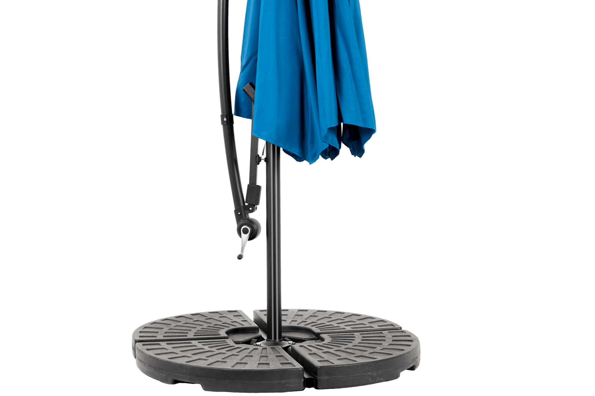 Best Choice Products 10ft Offset Hanging Market Patio Umbrella w/Easy Tilt Adjustment, Polyester Shade, 8 Ribs for Backyard, Poolside - ( Dark blue ) (No Base) - 1st Choice Furniture Direct