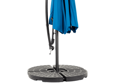 Best Choice Products 10ft Offset Hanging Market Patio Umbrella w/Easy Tilt Adjustment, Polyester Shade, 8 Ribs for Backyard, Poolside - ( Dark blue ) (No Base) - 1st Choice Furniture Direct