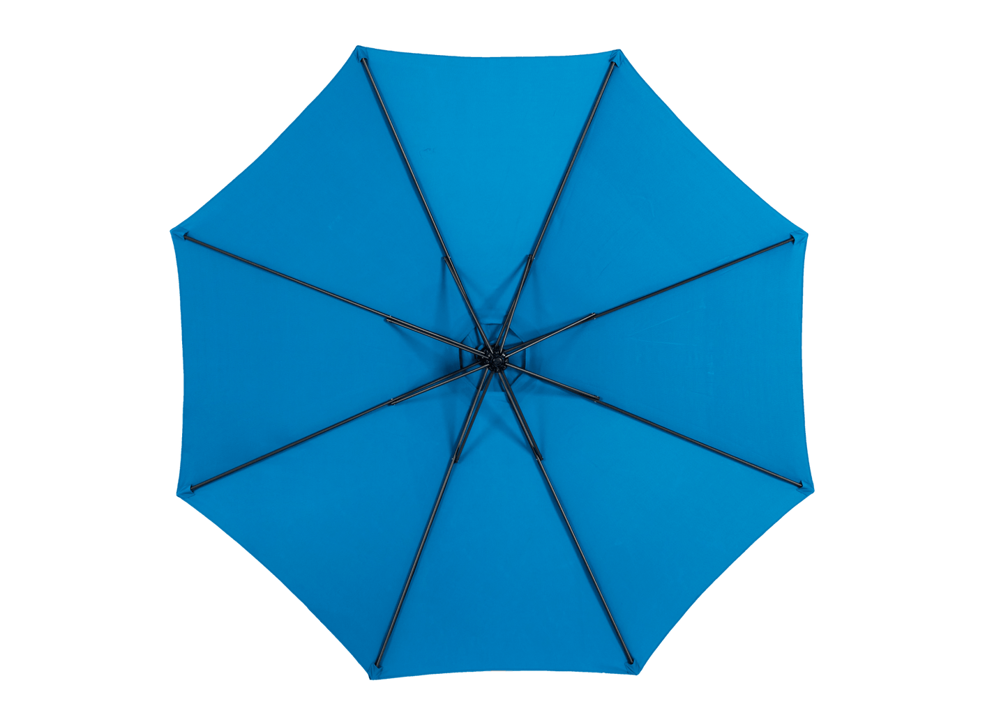 Best Choice Products 10ft Offset Hanging Market Patio Umbrella w/Easy Tilt Adjustment, Polyester Shade, 8 Ribs for Backyard, Poolside - ( Dark blue ) (No Base) - 1st Choice Furniture Direct