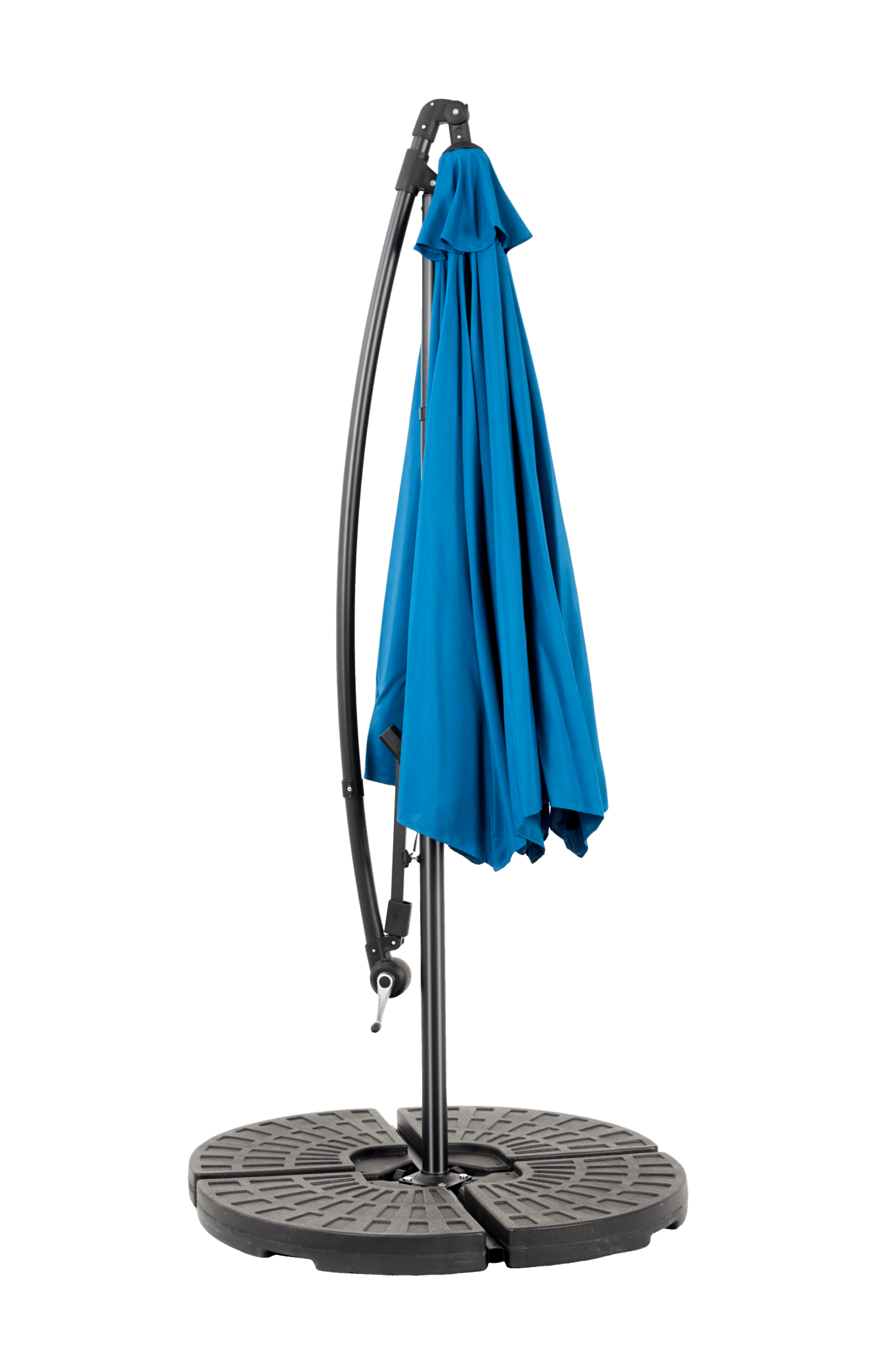 Best Choice Products 10ft Offset Hanging Market Patio Umbrella w/Easy Tilt Adjustment, Polyester Shade, 8 Ribs for Backyard, Poolside - ( Dark blue ) (No Base) - 1st Choice Furniture Direct