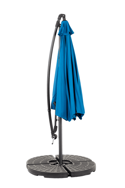 Best Choice Products 10ft Offset Hanging Market Patio Umbrella w/Easy Tilt Adjustment, Polyester Shade, 8 Ribs for Backyard, Poolside - ( Dark blue ) (No Base) - 1st Choice Furniture Direct