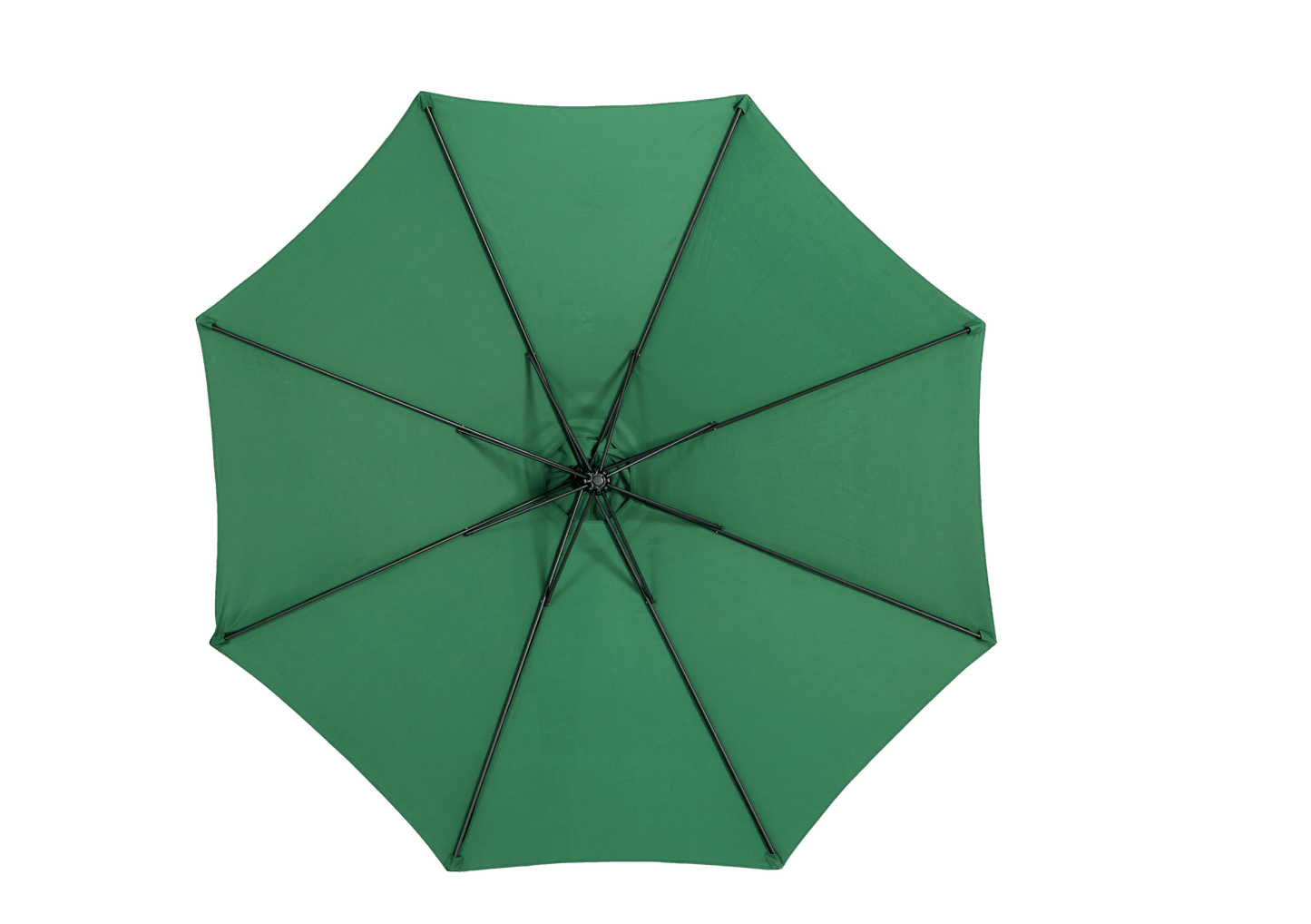 Best Choice Products 10ft Offset Hanging Market Patio Umbrella w/Easy Tilt Adjustment, Polyester Shade, 8 Ribs for Backyard, Poolside - ( Dark green )(No Base) - 1st Choice Furniture Direct