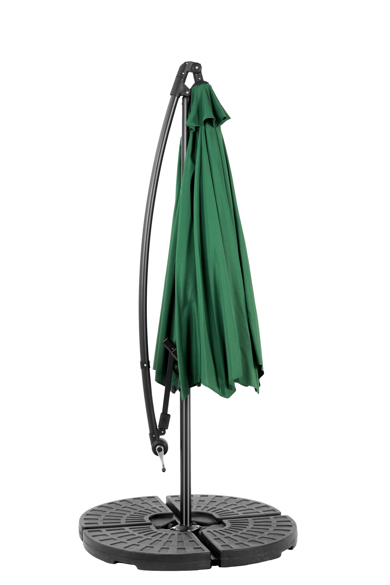 Best Choice Products 10ft Offset Hanging Market Patio Umbrella w/Easy Tilt Adjustment, Polyester Shade, 8 Ribs for Backyard, Poolside - ( Dark green )(No Base) - 1st Choice Furniture Direct