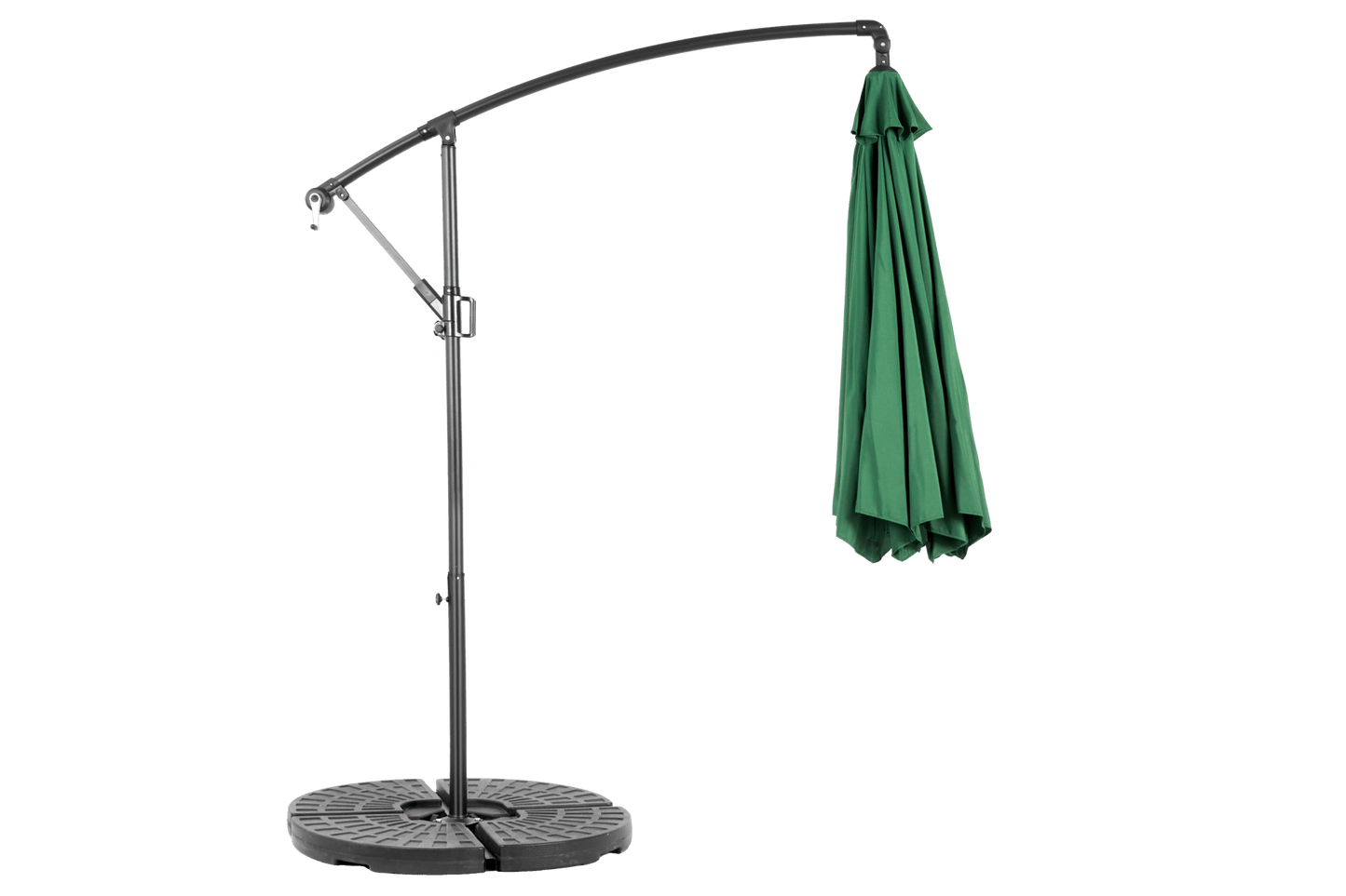 Best Choice Products 10ft Offset Hanging Market Patio Umbrella w/Easy Tilt Adjustment, Polyester Shade, 8 Ribs for Backyard, Poolside - ( Dark green )(No Base) - 1st Choice Furniture Direct