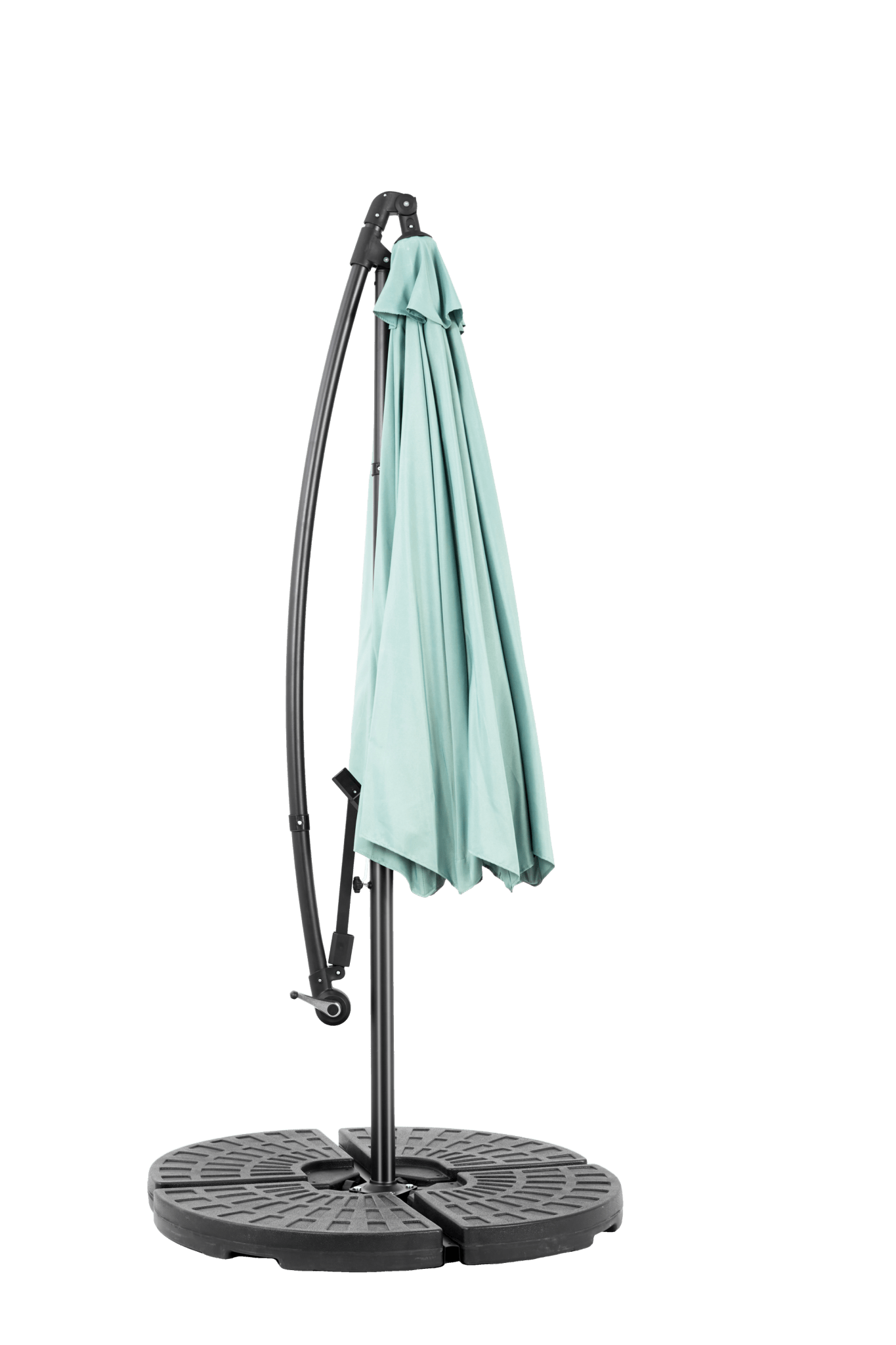 Best Choice Products 10ft Offset Hanging Market Patio Umbrella w/Easy Tilt Adjustment, Polyester Shade, 8 Ribs for Backyard, Poolside - ( Light green )(No Base) - 1st Choice Furniture Direct
