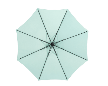 Best Choice Products 10ft Offset Hanging Market Patio Umbrella w/Easy Tilt Adjustment, Polyester Shade, 8 Ribs for Backyard, Poolside - ( Light green )(No Base) - 1st Choice Furniture Direct