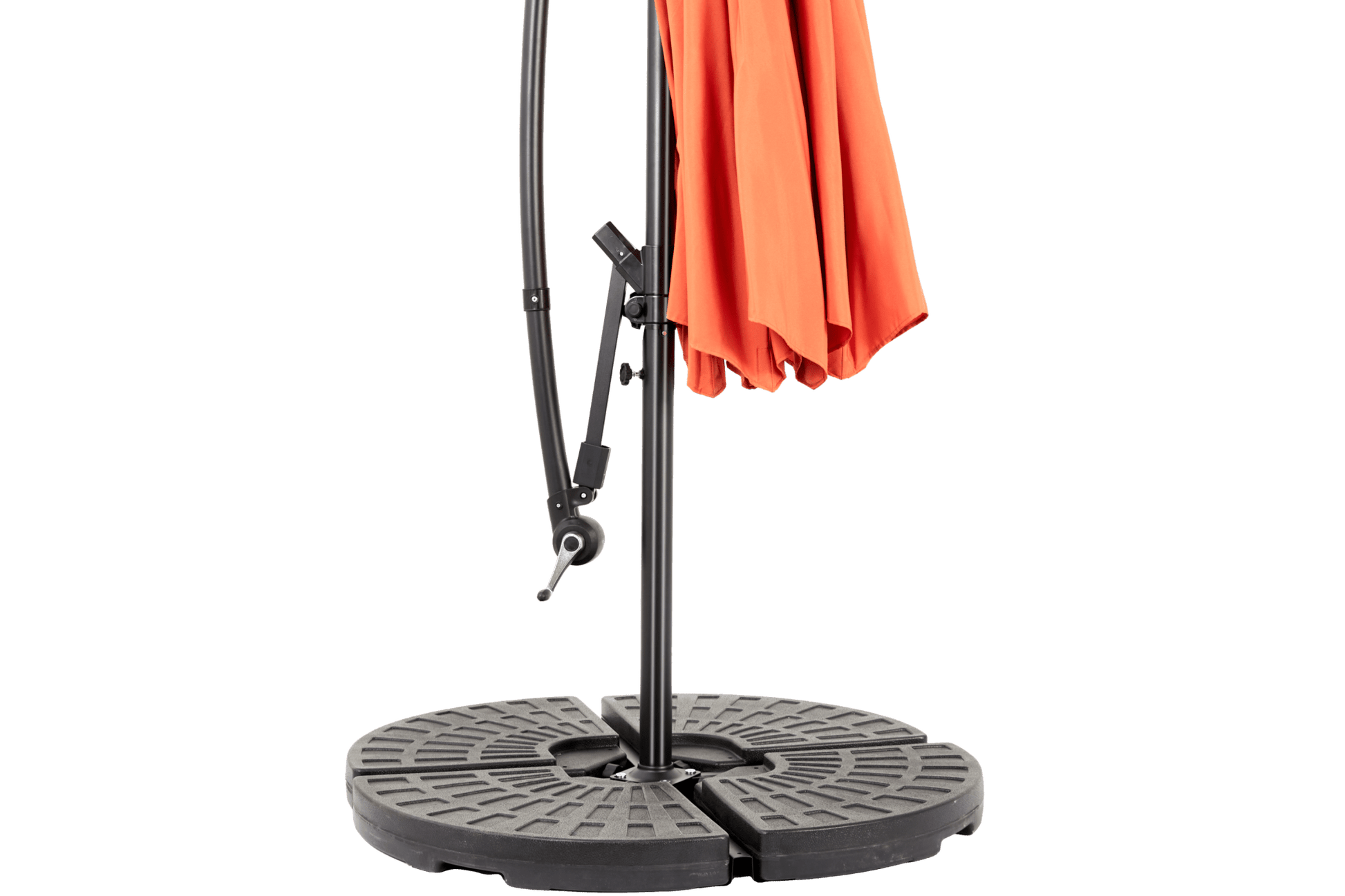 Best Choice Products 10ft Offset Hanging Market Patio Umbrella w/Easy Tilt Adjustment, Polyester Shade, 8 Ribs for Backyard, Poolside - (orange )(No Base) - 1st Choice Furniture Direct