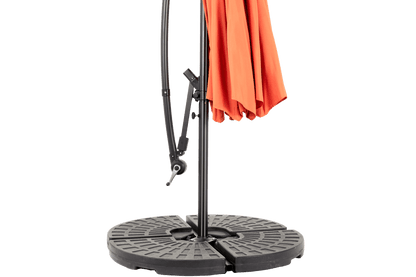 Best Choice Products 10ft Offset Hanging Market Patio Umbrella w/Easy Tilt Adjustment, Polyester Shade, 8 Ribs for Backyard, Poolside - (orange )(No Base) - 1st Choice Furniture Direct