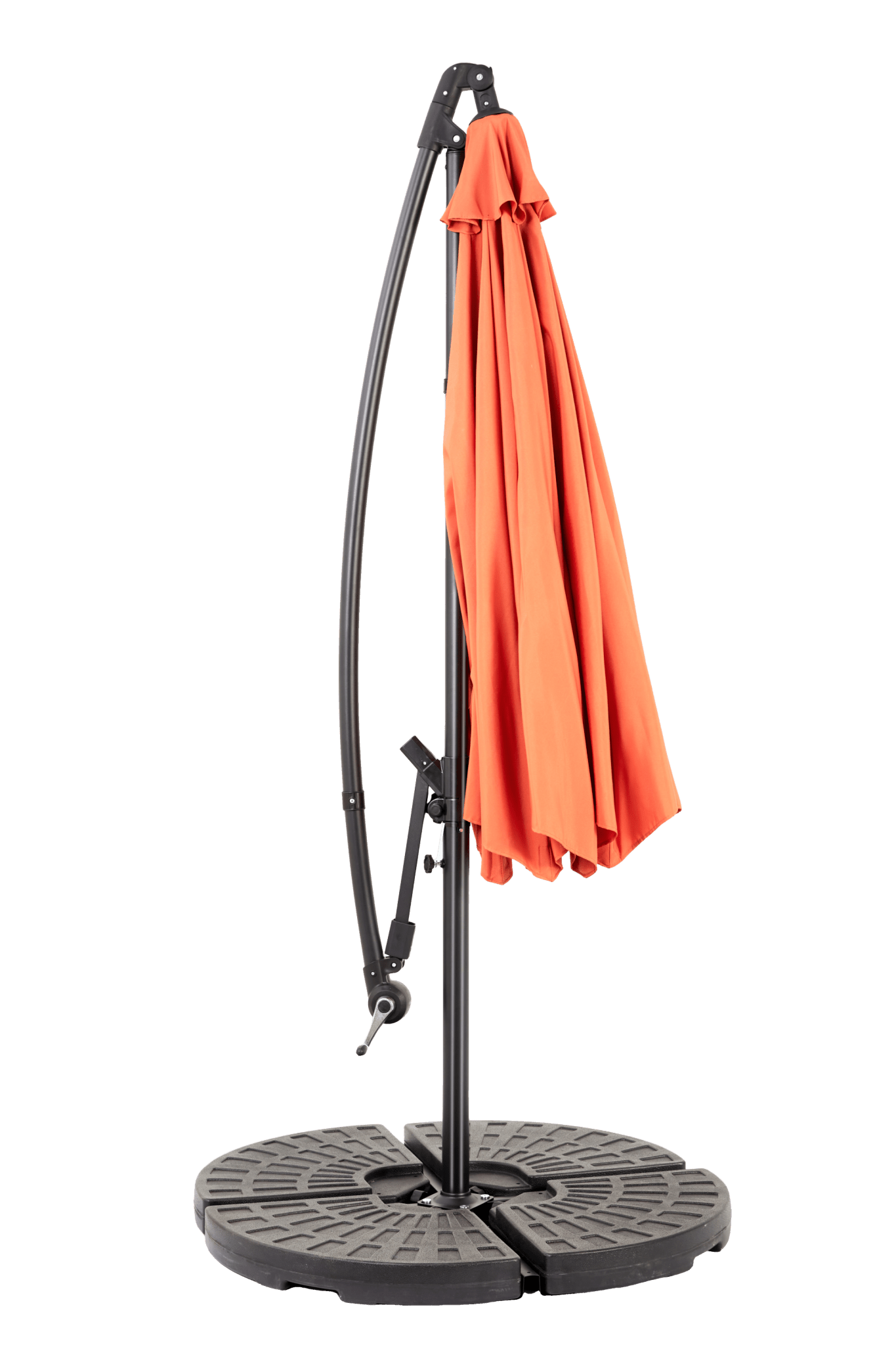 Best Choice Products 10ft Offset Hanging Market Patio Umbrella w/Easy Tilt Adjustment, Polyester Shade, 8 Ribs for Backyard, Poolside - (orange )(No Base) - 1st Choice Furniture Direct