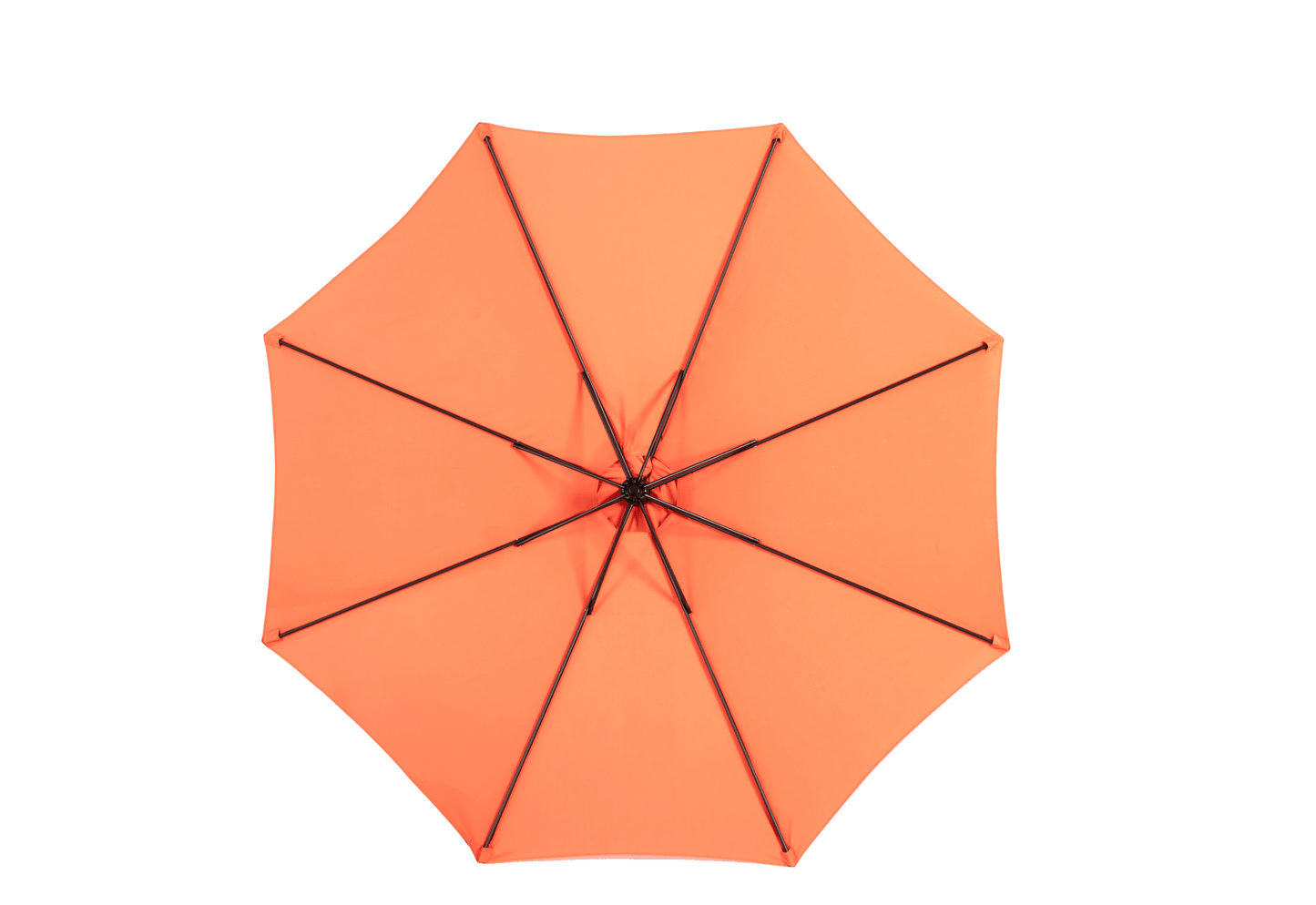Best Choice Products 10ft Offset Hanging Market Patio Umbrella w/Easy Tilt Adjustment, Polyester Shade, 8 Ribs for Backyard, Poolside - (orange )(No Base) - 1st Choice Furniture Direct