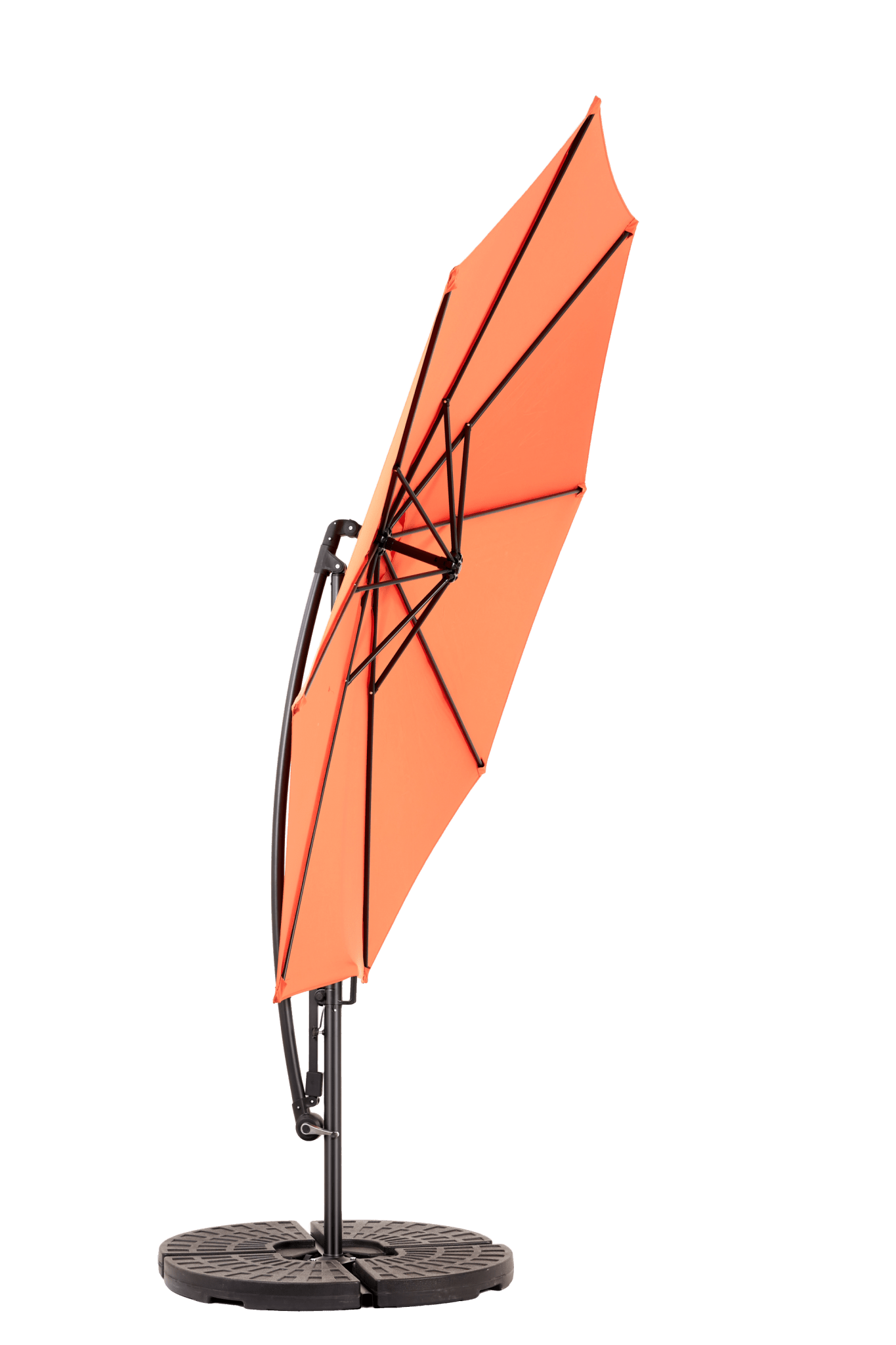Best Choice Products 10ft Offset Hanging Market Patio Umbrella w/Easy Tilt Adjustment, Polyester Shade, 8 Ribs for Backyard, Poolside - (orange )(No Base) - 1st Choice Furniture Direct