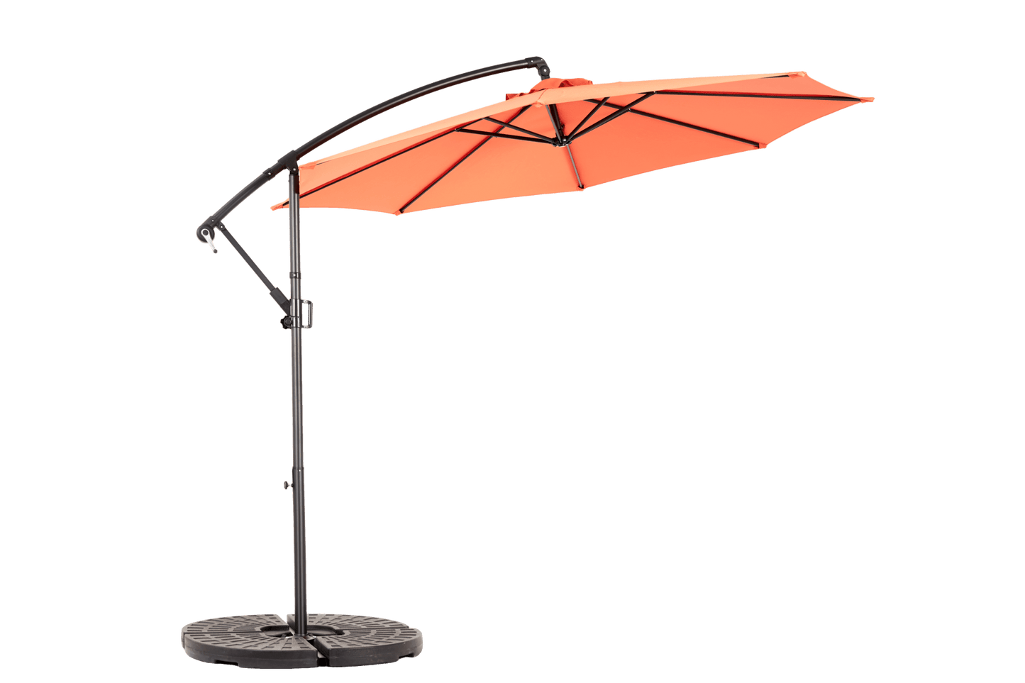 Best Choice Products 10ft Offset Hanging Market Patio Umbrella w/Easy Tilt Adjustment, Polyester Shade, 8 Ribs for Backyard, Poolside - (orange )(No Base) - 1st Choice Furniture Direct