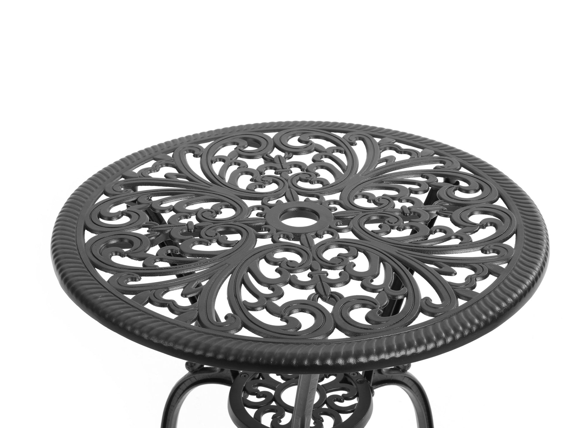 Best Choice Products 3 - Piece Outdoor Rust - Resistant Cast Aluminum Patio Bistro Set Black - 1st Choice Furniture Direct