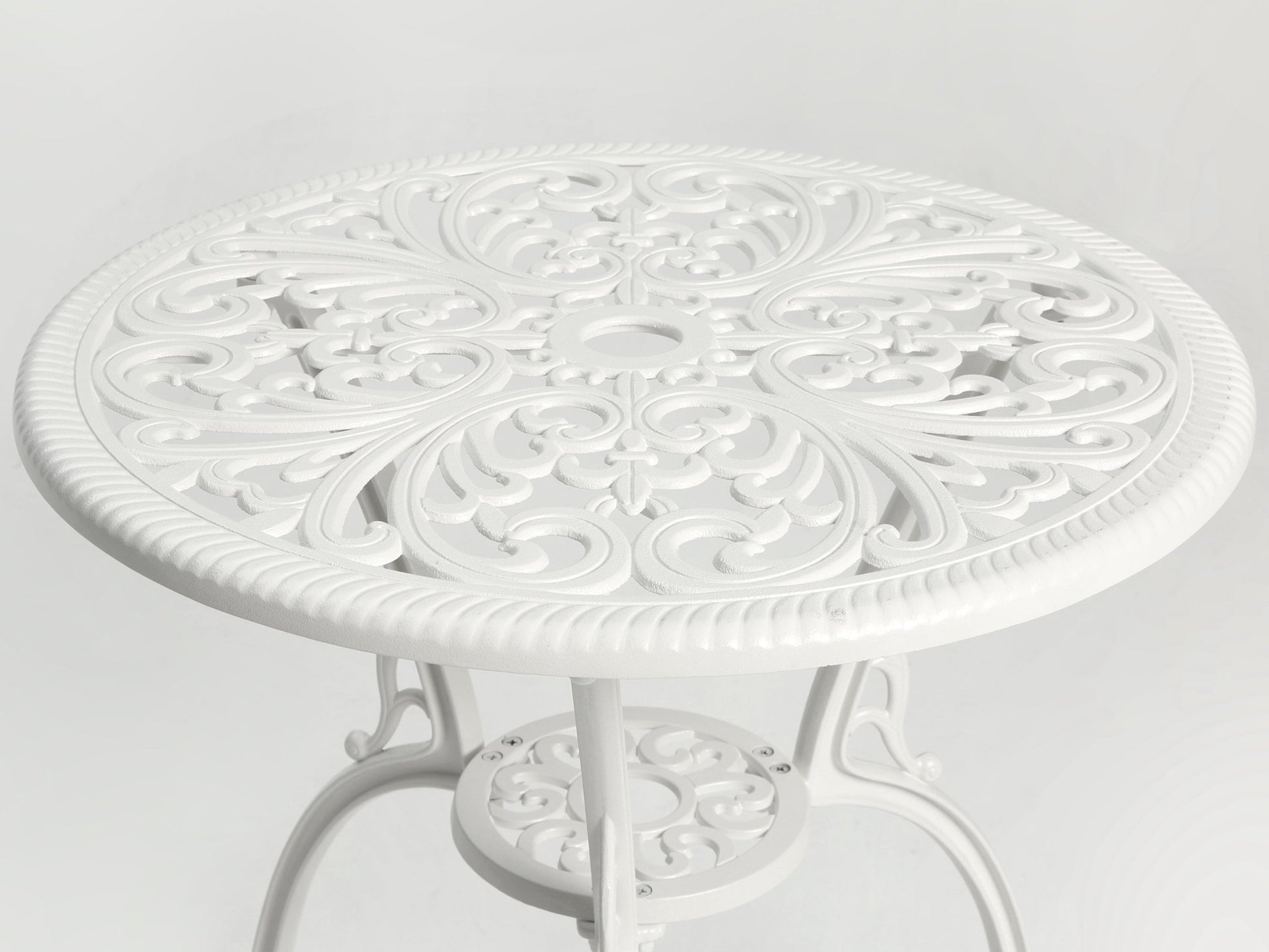 Best Choice Products 3 - Piece Outdoor Rust - Resistant Cast Aluminum Patio Bistro Set white - 1st Choice Furniture Direct