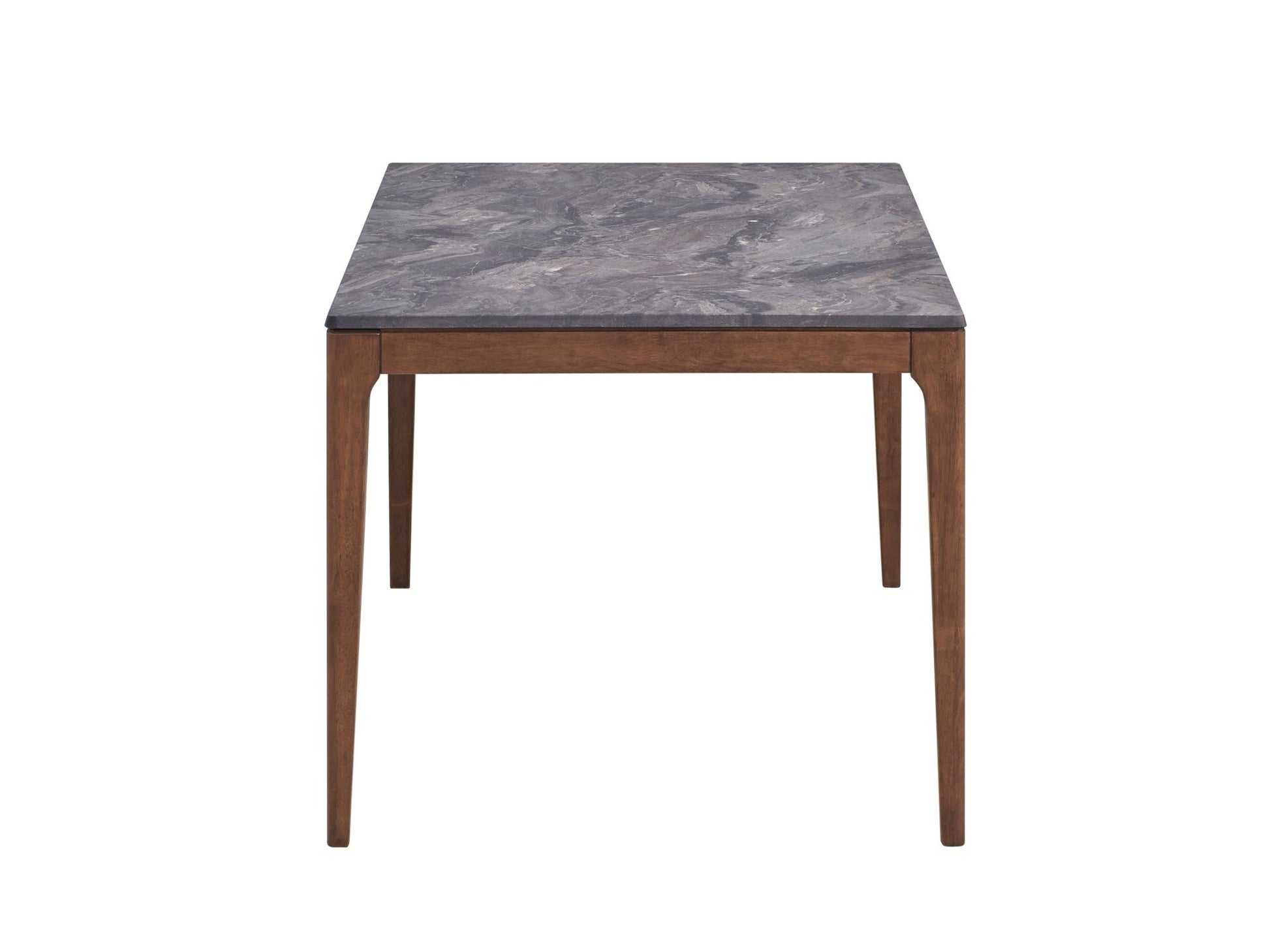 Bevis Engineered Stone Top & Walnut Finish Dining Table - 1st Choice Furniture Direct