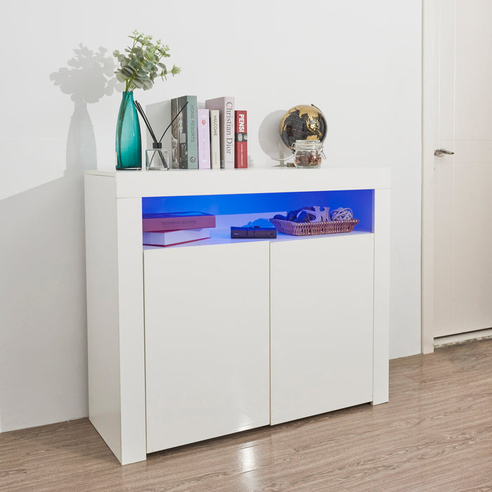 1st Choice Modern Sideboard Storage Cabinet in Black High Gloss