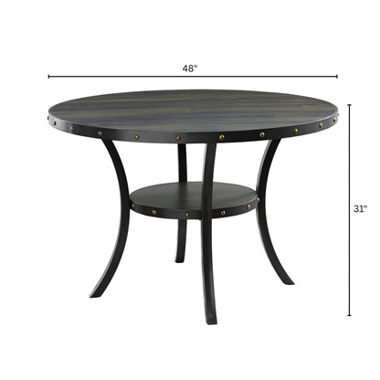 Biony Dining Collection Espresso Wood Railhead Dining Table - 1st Choice Furniture Direct