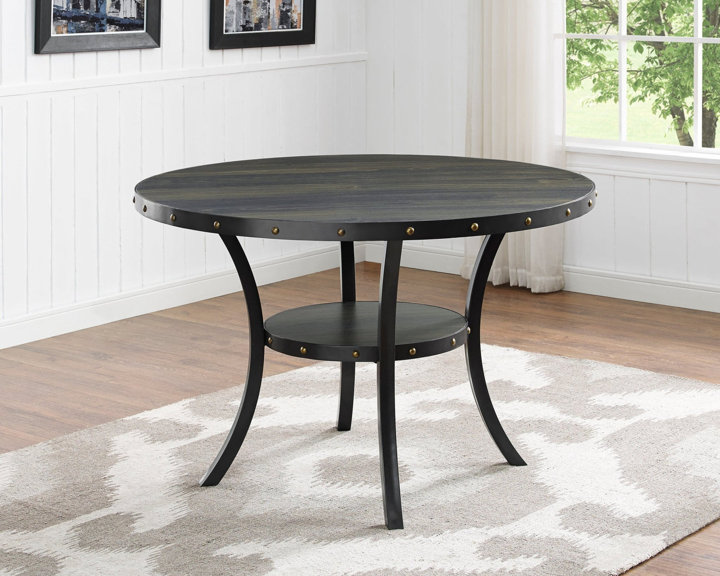 Biony Dining Collection Espresso Wood Railhead Dining Table - 1st Choice Furniture Direct