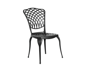 Bistro Set 3 Piece Rustproof Cast Aluminum Patio Furniture Sets 2 Chairs and 1 Round Table Outdoor, Garden, Patio, Balcony, black - 1st Choice Furniture Direct