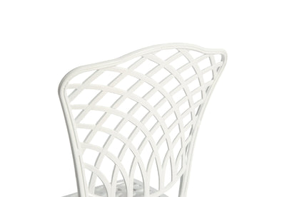 Bistro Set 3 Piece Rustproof Cast Aluminum Patio Furniture Sets 2 Chairs and 1 Round Table Outdoor, Garden, Patio, Balcony, white - 1st Choice Furniture Direct