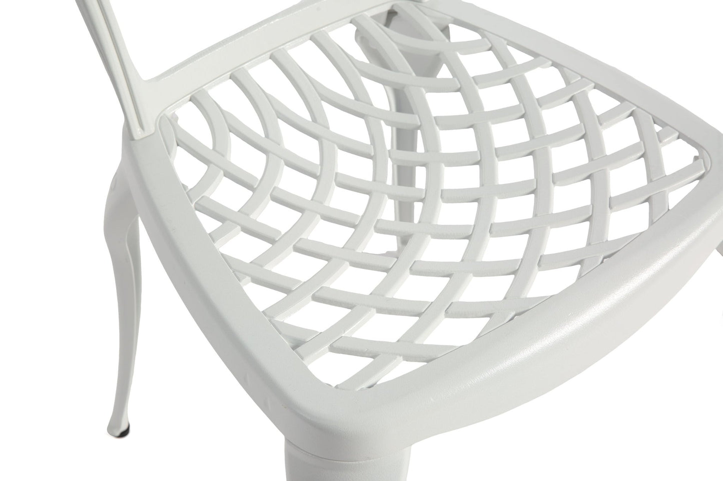 Bistro Set 3 Piece Rustproof Cast Aluminum Patio Furniture Sets 2 Chairs and 1 Round Table Outdoor, Garden, Patio, Balcony, white - 1st Choice Furniture Direct