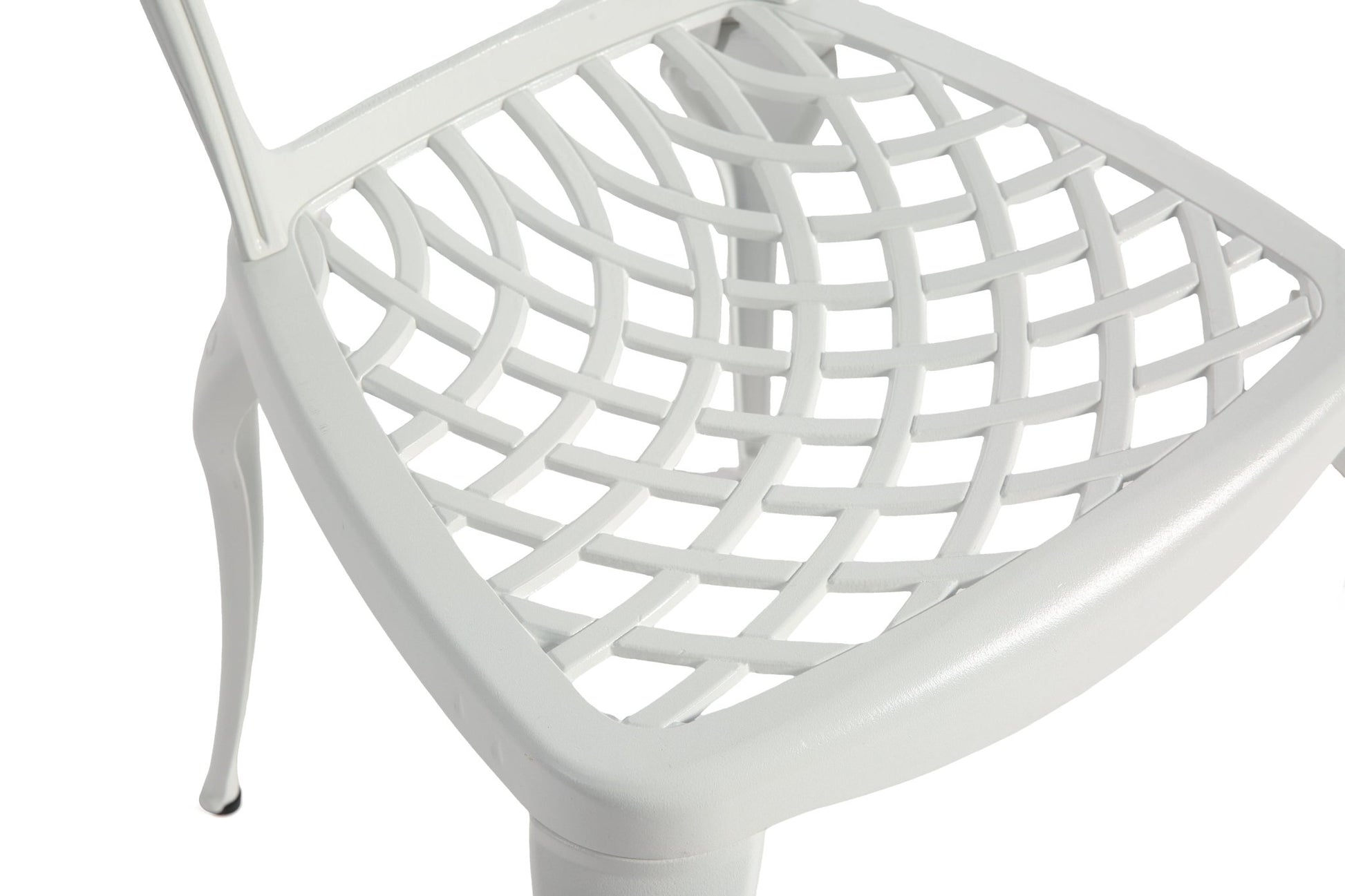 Bistro Set 3 Piece Rustproof Cast Aluminum Patio Furniture Sets 2 Chairs and 1 Round Table Outdoor, Garden, Patio, Balcony, white - 1st Choice Furniture Direct
