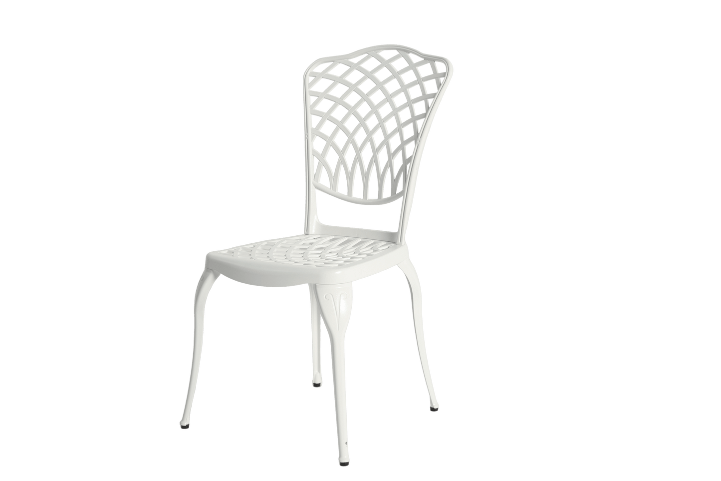 Bistro Set 3 Piece Rustproof Cast Aluminum Patio Furniture Sets 2 Chairs and 1 Round Table Outdoor, Garden, Patio, Balcony, white - 1st Choice Furniture Direct