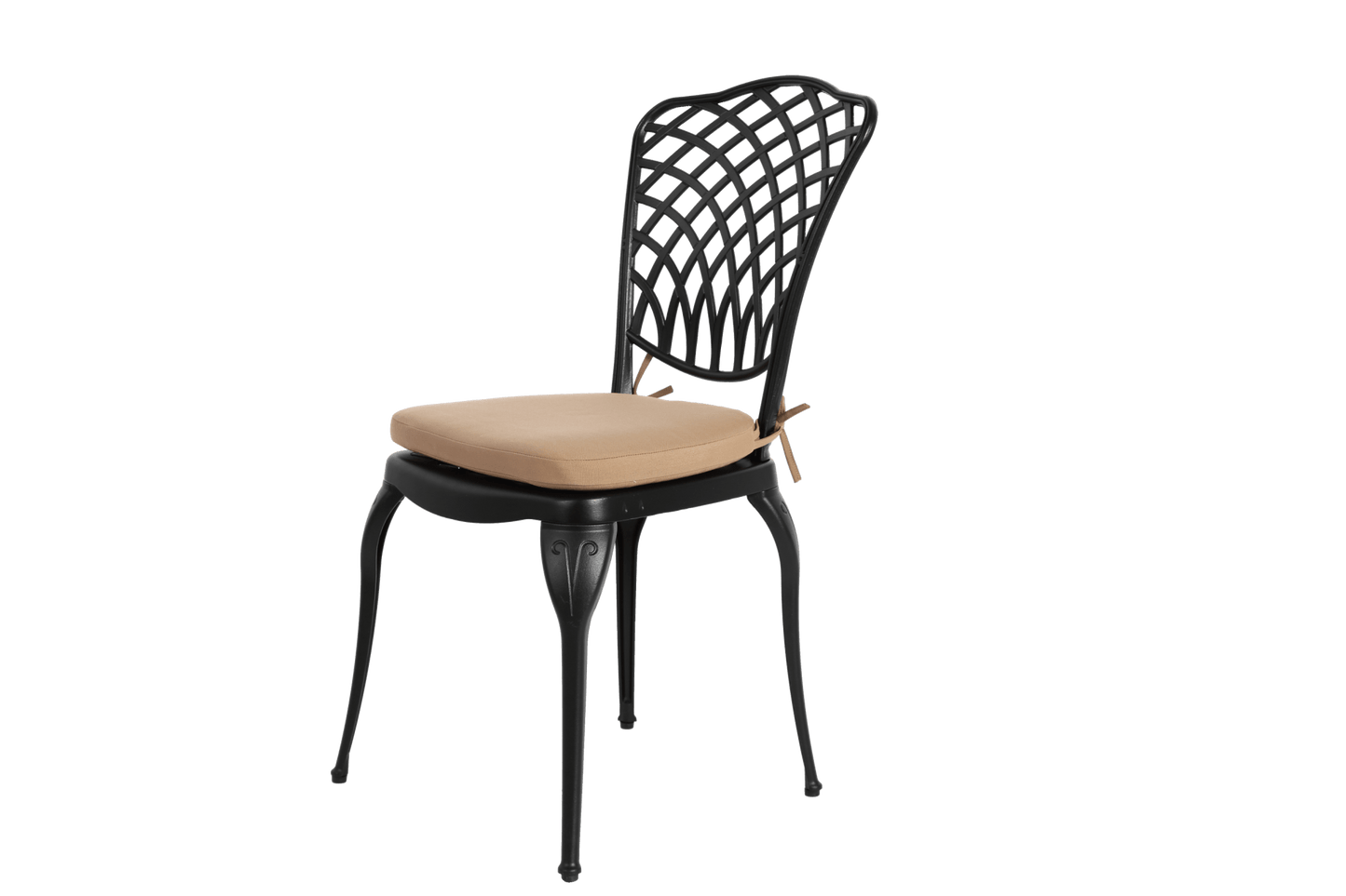 Bistro Set 3 Piece Rustproof Cast Aluminum Patio Furniture Sets 2 Chairs and 1 Round Table Outdoor, Garden, Patio, Balcony, with cushion black - 1st Choice Furniture Direct