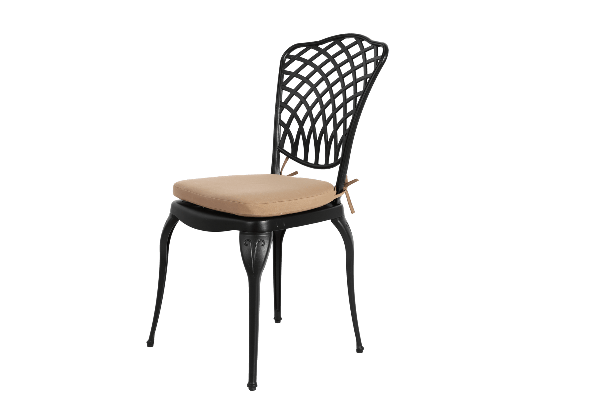 Bistro Set 3 Piece Rustproof Cast Aluminum Patio Furniture Sets 2 Chairs and 1 Round Table Outdoor, Garden, Patio, Balcony, with cushion black - 1st Choice Furniture Direct