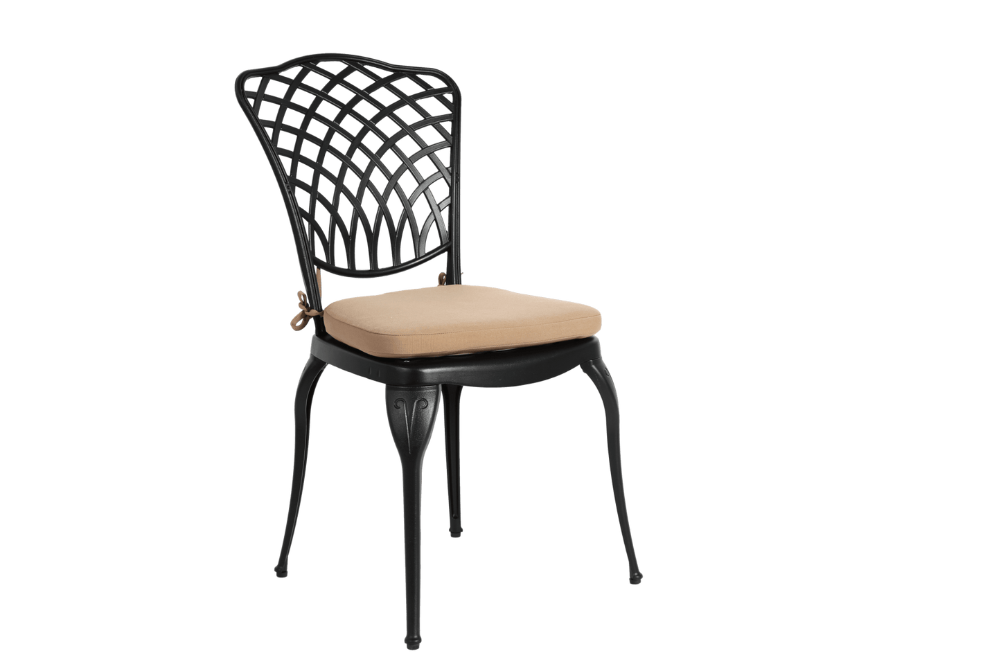 Bistro Set 3 Piece Rustproof Cast Aluminum Patio Furniture Sets 2 Chairs and 1 Round Table Outdoor, Garden, Patio, Balcony, with cushion black - 1st Choice Furniture Direct