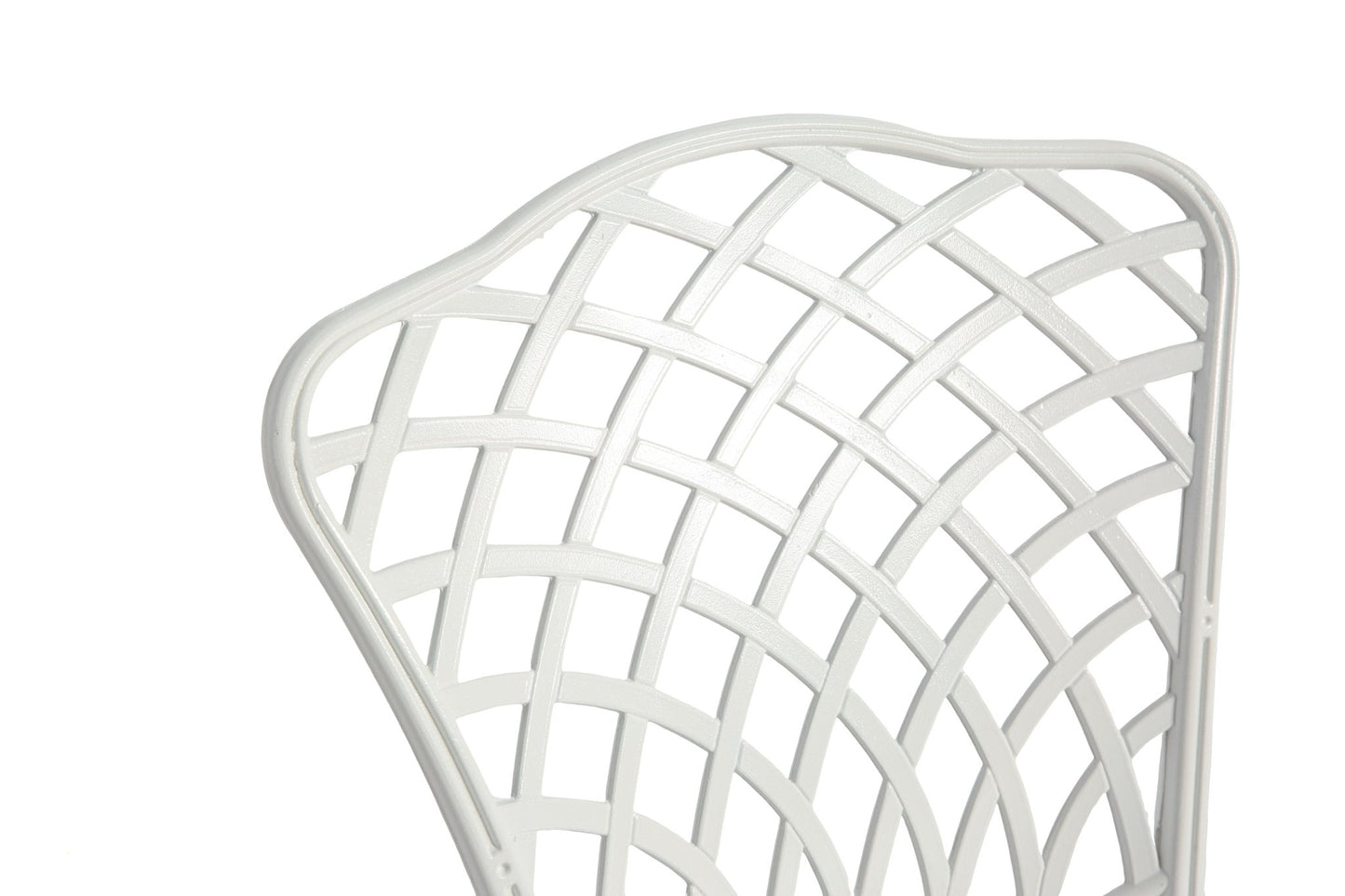Bistro Set 3 Piece Rustproof Cast Aluminum Patio Furniture Sets 2 Chairs and 1 Round Table Outdoor, Garden, Patio, Balcony, with cushion white - 1st Choice Furniture Direct