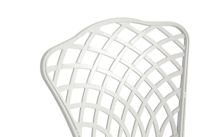 Bistro Set 3 Piece Rustproof Cast Aluminum Patio Furniture Sets 2 Chairs and 1 Round Table Outdoor, Garden, Patio, Balcony, with cushion white - 1st Choice Furniture Direct