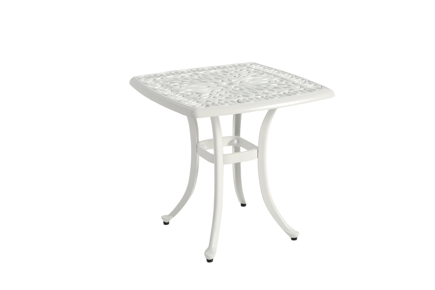 Bistro Set 3 Piece Rustproof Cast Aluminum Patio Furniture Sets 2 Chairs and 1 Round Table Outdoor, Garden, Patio, Balcony, with cushion white - 1st Choice Furniture Direct