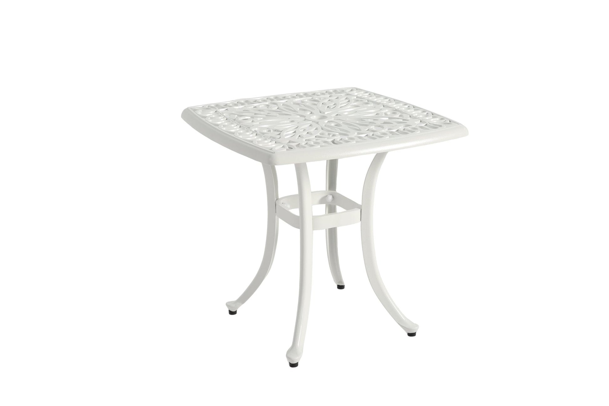Bistro Set 3 Piece Rustproof Cast Aluminum Patio Furniture Sets 2 Chairs and 1 Round Table Outdoor, Garden, Patio, Balcony, with cushion white - 1st Choice Furniture Direct