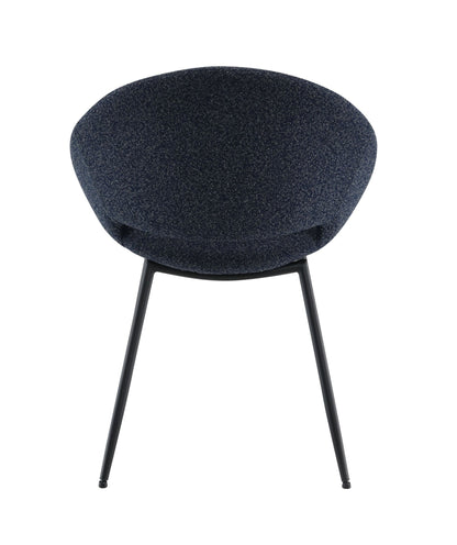 Black Boucle Dining Chair with Metal Frame - 1st Choice Furniture Direct
