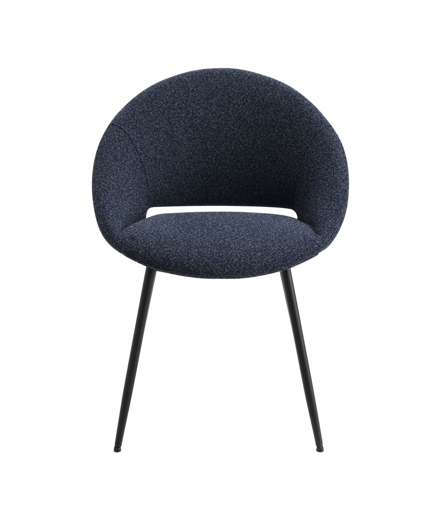 Black Boucle Dining Chair with Metal Frame - 1st Choice Furniture Direct