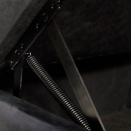 Black Chaise Lounge Indoor, Velvet Lounge Chair for Bedroom with Storage & Pillow, Modern Upholstered Rolled Arm Chase Lounge for Sleeping with Nailhead Trim for Living Room Bedroom Office - 1st Choice Furniture Direct