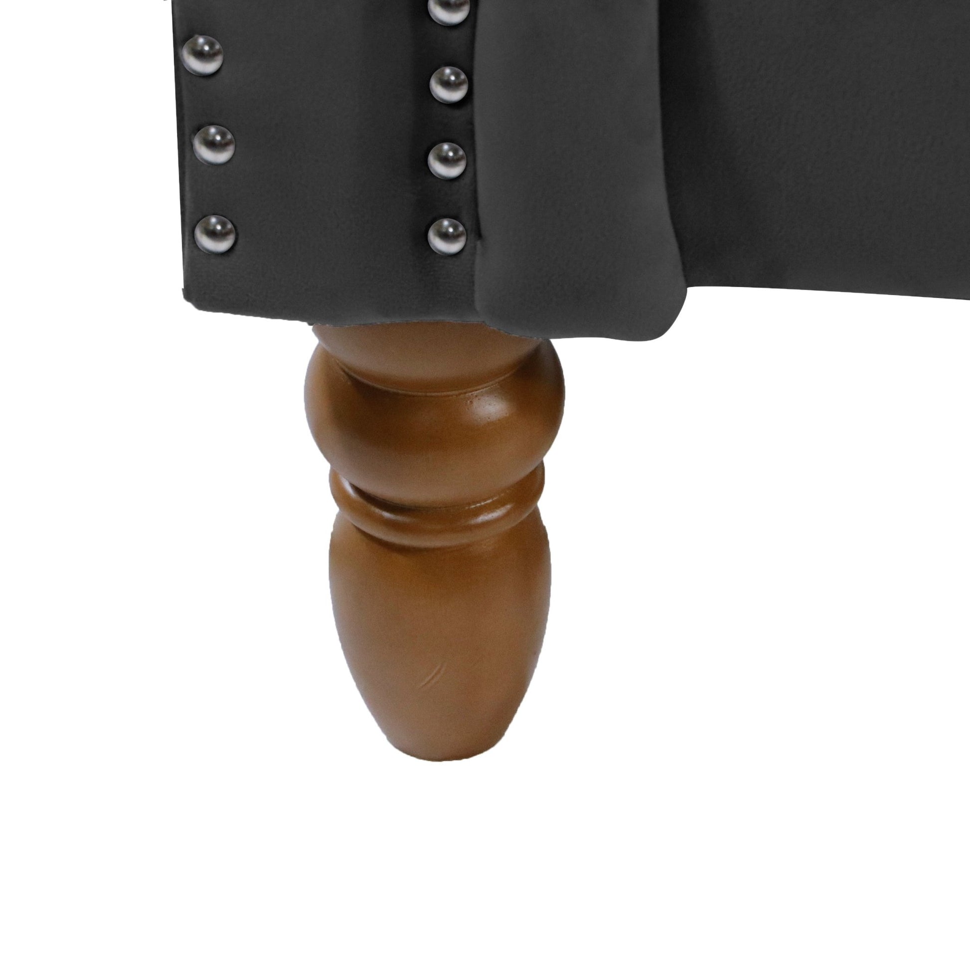 Black Chaise Lounge Indoor, Velvet Lounge Chair for Bedroom with Storage & Pillow, Modern Upholstered Rolled Arm Chase Lounge for Sleeping with Nailhead Trim for Living Room Bedroom Office - 1st Choice Furniture Direct